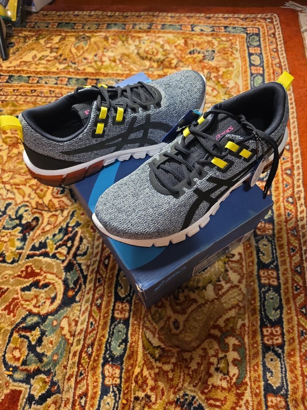 ASICS GEL-Quantum 90 Women's Performance Black Heather Yellow 1022A115-002 Size